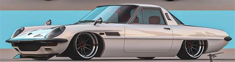 Fully Slammed 1970 Mazda Cosmo Digitally Brings Low And Slow Rotary Life