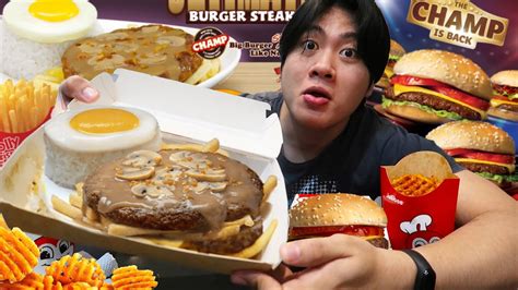 Ang Pagbabalik Ng Ultimate Burger Steak At Champ Jollibee Mukbang
