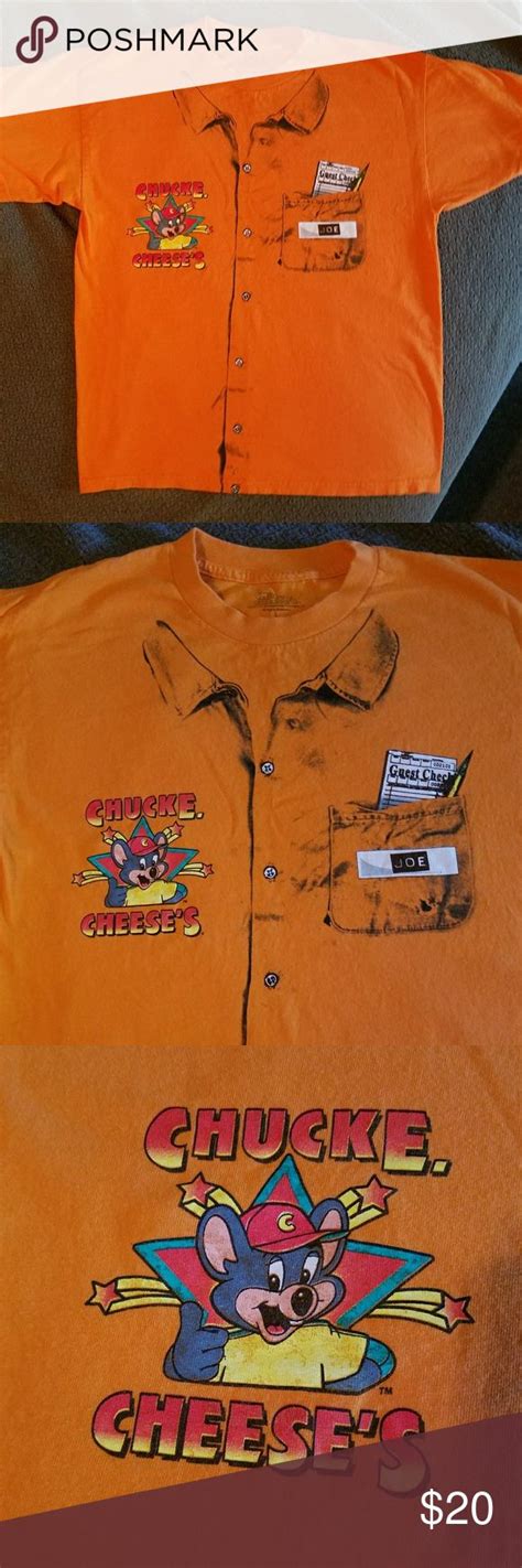 Chuck E Cheese Shirt Totally Unique Chuck E Cheese Shirt Orange Size