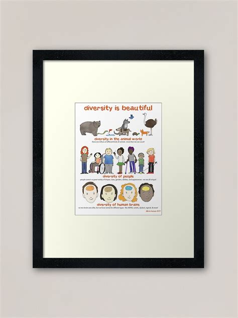 Diversity Is Beautiful Framed Art Print For Sale By Idrawhumans