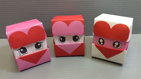 How To Fold An Origami Valentines Day Changing Faces Heart Cube Using
