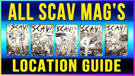 Magazine for the diebrarian trophy and achievement 0:03 scav issue #1 (increases speech challenge success chance) 0:56 scav issue #2 (+25% combat knife and switchblade damage) 1:34 scav issue #3 (+10% hand to hand weapon. Fallout 4 Nuka World DLC: ALL SCAV Magazine Locations (Diebrarian Achievement Trophy Guide ...
