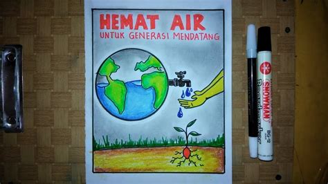 4 tema / topik : Cara Membuat Poster Hemat Energi Air Mudah Dan Simple ...