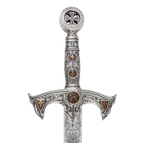 Ceremonial Masonic Knights Templar Cross Sword Black Hilt And Black