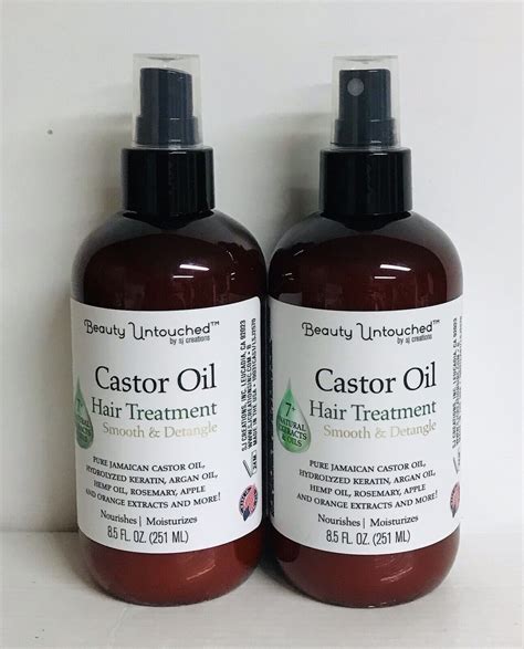 2 Pack Beauty Untouched ~castor Oil Hair Treatment W 7 Natural