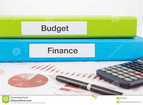 Budget And Finance Documents With Reports Stock Image Image Of
