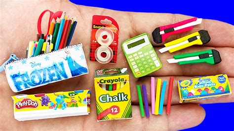 Diy Miniature School Supplies For Barbie Realistic Hacks And Crafts