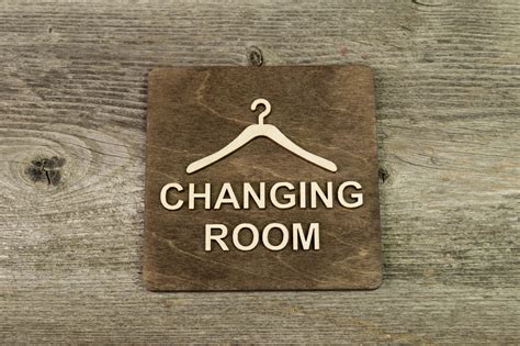 Unisex Changing Room Wooden Sign Shop Sign Fitness Club Etsy
