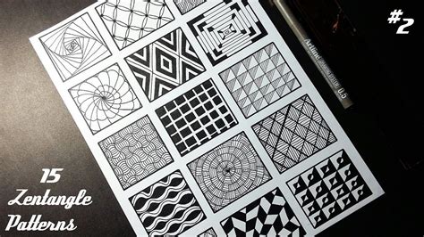 Quabog is another mysterious tangle. 15 Zentangle Patterns #2 | Angga Art Tutorials | Zentangle ...