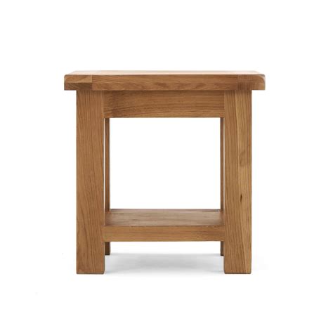 Zelah Oak Square Lamp Table Solid Wood Roseland Roseland Furniture