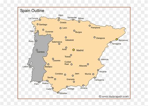 Map Of Spains Biggest Cities Map Of Spain With Cities Labelled