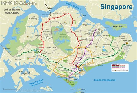 Map Of Singapore Tourist Attractions And Monuments Of