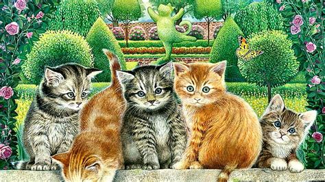Palavras Chave De Papel De Parede Gatos Artwork Pet Kittens Art