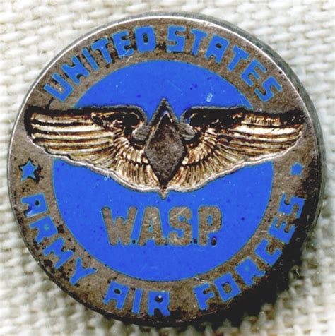 Extremely Rare Wwii Usaaf Wasp Discharge Pin In Sterling By Amico