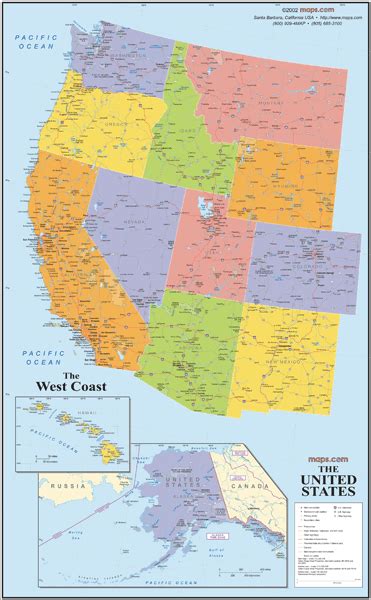 34 Map Of The West Coast Maps Database Source