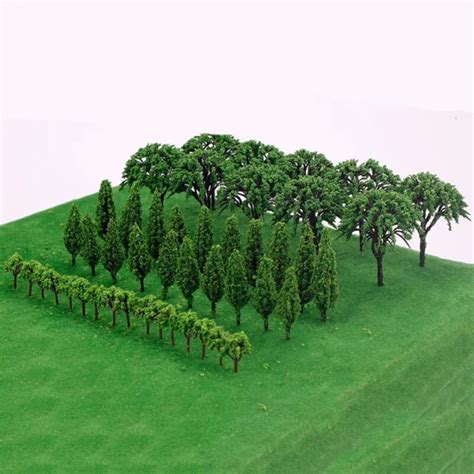 50PCS TREES MODEL Train Railroad Wargame Diorama Scenery Landscape