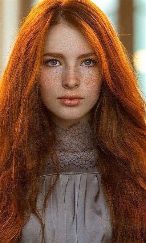 Red Headed Young Lady With Freckles And Beautiful Beautiful Red Hair