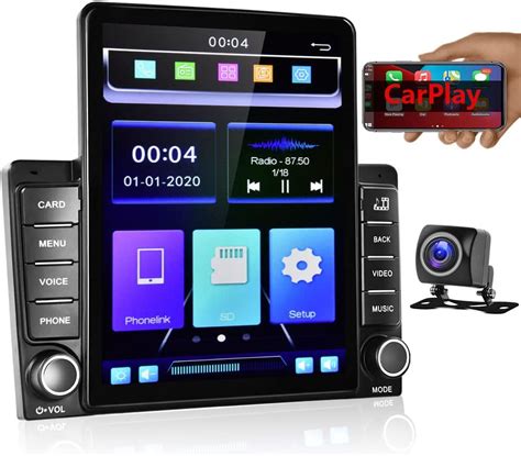 Podofo Double Din Car Stereo 95 Inch Vertical Screen Radio With Apple