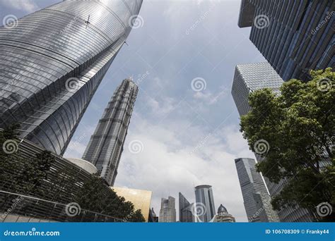 Prespective View Of Shanghai China Stock Image Image Of Futuristic