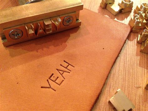 Leather Alphabet Stamping Set With T Slot Holder Custom Font And Size