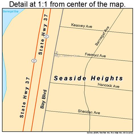 Seaside Heights New Jersey Street Map 3466450