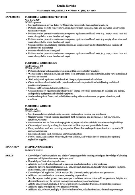 Custodial resume sample two is one of three resumes for this position that you may review or download. Custodial manager skills resume October 2020
