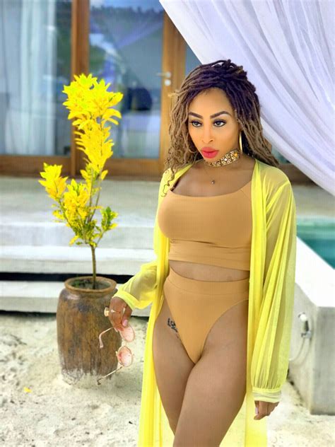 31 year old khanyi mbau share absolute stunning swim two piece show tattoo in private parts