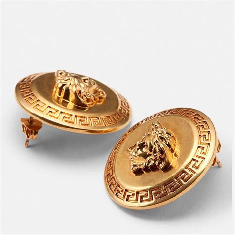 Mua Khuyên Tai Versace Tribute Medusa Stud Earrings Màu Vàng Gold