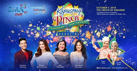 Gma Pinoy Tv Brings 6 Kapuso Stars To Anaheim California This October