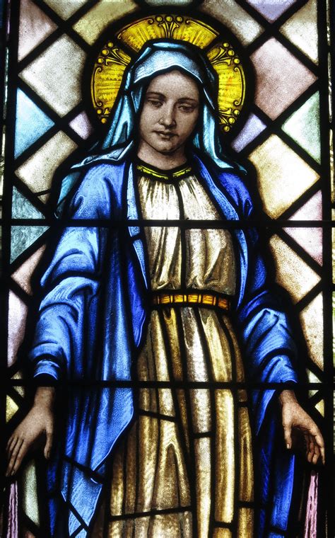 Stained Glass Window Of The Virgin Mary