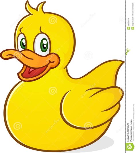 Rubber Duck Cartoon Character Stock Vector Illustration