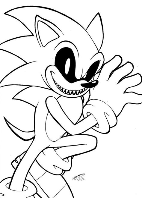 Sonic Exe Coloring Pages Within Sonic Exe Colouring Pages Coloriage