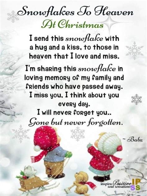 Snowflakes To Heaven At Christmas Rest In Peace