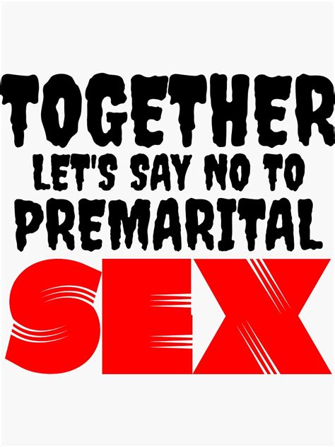 Funny Mask Together Lets Say No To Premarital Sex Sticker By