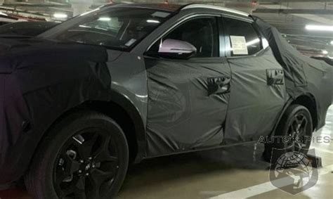 First Look Prototype Hyundai Santa Cruz Pickup Caught All Covered Up