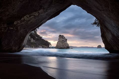 Cathedral Cove New Zealand Beach New Zealand Nature Cove Hd