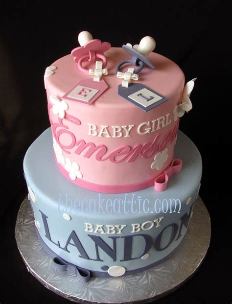 Baby Shower Twin Cake Ideas And Designs Shower Cake Baby Shower