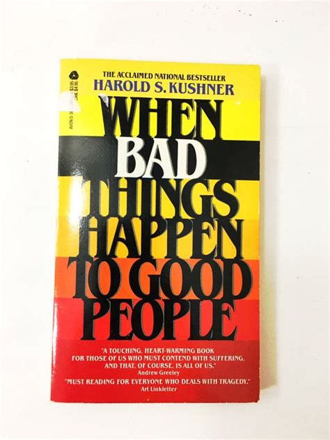 When Bad Things Happen To Good People By Harold S Kushner Etsy Good People Paperback Books