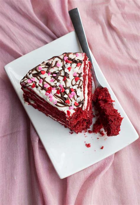 Single Slice Red Velvet Layer Cake The Pancake Princess