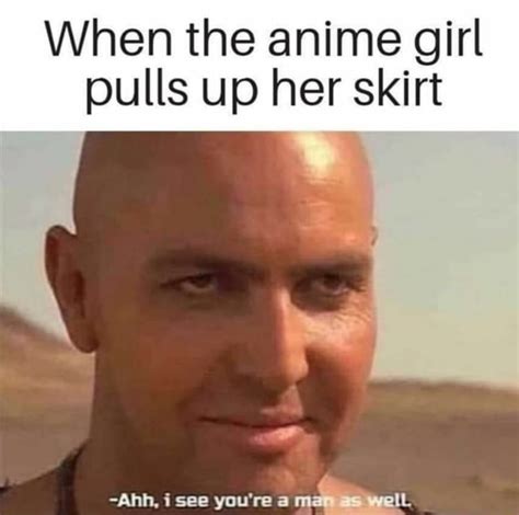 when the anime girl pulls up her skirt ifunny