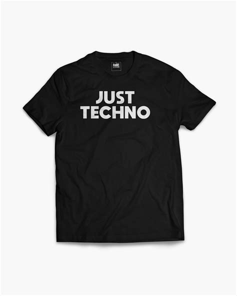 Just Techno T Shirt Schwarz Rave Clothing