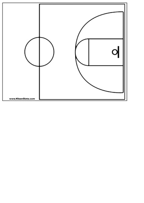 Half Court Basketball Template Printable Pdf Download