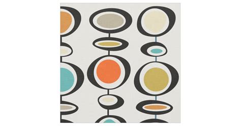 bold mid century modern abstract circles fabric zazzle