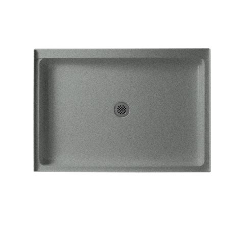 Swan 34 In X 48 In Solid Surface Single Threshold Center Drain Shower