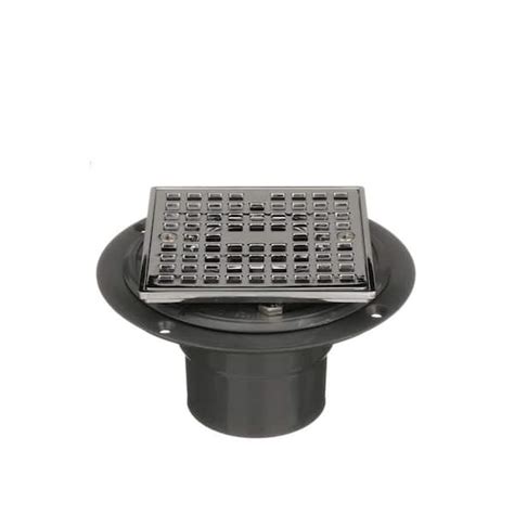 Oatey Round Gray Pvc Shower Drain With 4 316 In Square Screw In