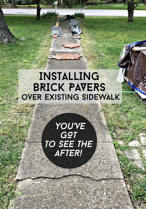 Installing Brick Pavers Over Existing Cement Sidewalk Brick Sidewalk
