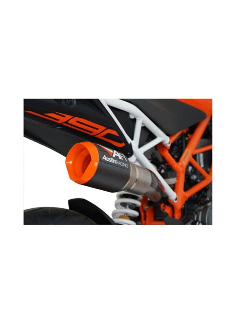 2017 ktm duke 250 with austin racing gp1r exhaust with orange tip and carbon fiber can will upload raw on board. GeGShop.nl | Austin Racing Highmount GP1R KTM Duke 390 RC390