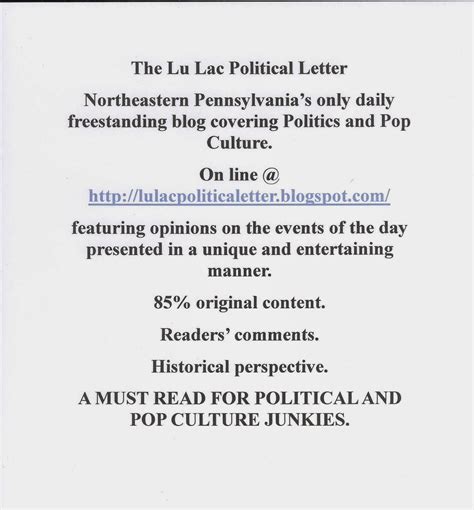 The Lu Lac Political Letter The Lulac Edition 2631 April 6th 2014