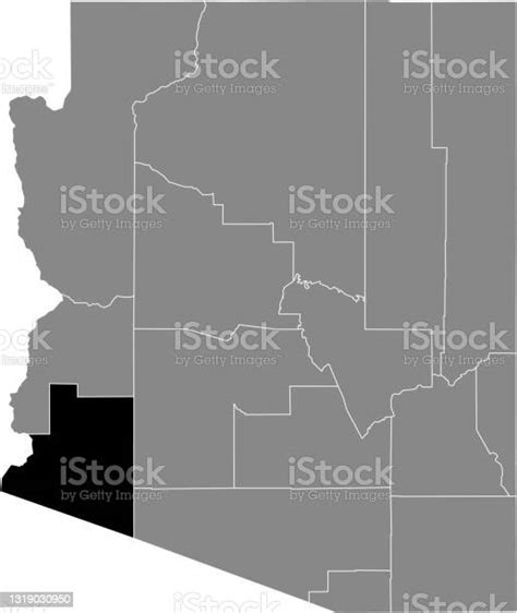 Location Map Of The Yuma County Of Arizona Usa Stock Illustration