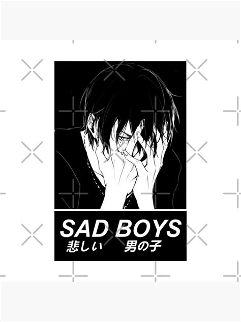 Sad Boys Sad Japanese Anime Aesthetic Photographic Print By